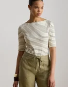Lauren Ralph Lauren тениска дамска с памук бежова 200P13919