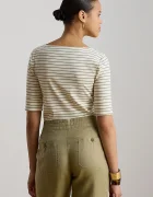 Lauren Ralph Lauren тениска дамска с памук бежова 200P13919