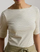 Lauren Ralph Lauren тениска дамска с памук бежова 200P13919