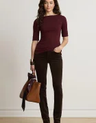 Lauren Ralph Lauren тениска дамска с памук бордо 200654963