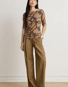 Lauren Ralph Lauren тениска дамска с памук кафява 200B27407