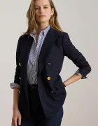 Lauren Ralph Lauren Вълнено сако в тъмносиньо с двуредно закопчаване с изчистен дизайн