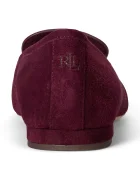 Lauren Ralph Lauren Велурени балеринки Londyn Klt в червено с равна подметка 802P04175003