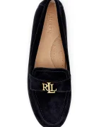 Lauren Ralph Lauren Велурени мокасини Averi III в черно с равна подметка 802946809005