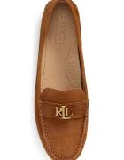 Lauren Ralph Lauren Велурени мокасини Barnsbury в кафяво с равна подметка 802821629032