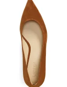Lauren Ralph Lauren Велурени обувки с дебел ток Lanette Blkh в кафяво с дебел ток 802967743002