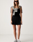 le privé плисирана пола PLEATED SKIRT черна с изчистена шарка LP00714
