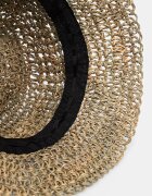 LE SH KA headwear сламена шапка дамска от сплетена материя Straw Bucket Hat vol2 бежова StrawBucketHatvol2