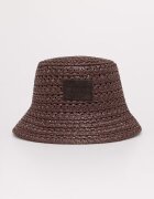 LE SH KA headwear сламена шапка дамска от вискоза Brown Bucket Hat кафява BrownBucketHat