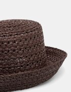 LE SH KA headwear сламена шапка дамска от вискоза Brown Bucket Hat кафява BrownBucketHat