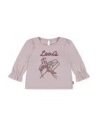 Levi's Бебешка памучна блуза с дълъг ръкав LS KNOT FRONT KNIT TOP