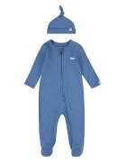 Levi's Бебешки памучни ританки LVN FOOTED COVERALL & HAT SET