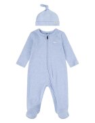 Levi's Бебешки памучни ританки LVN FOOTED COVERALL & HAT SET