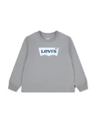Levi's блуза с дълги ръкави за деца от памук BATWING TEE сива 9E8646