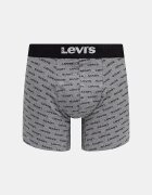 Levi's боксерки мъжки от памук с еластан 2 броя сиви 37149-1264