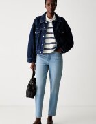 Levi's дънки mom fit дамски HIGH WAISTED MOM JEAN сини 26986