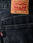 Levi's дънки прави мъжки 555 RELAXED STRAIGHT тъмносини A7223