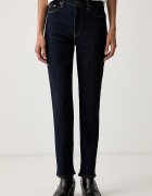 Levi's дънки slim fit дамски 722 HIGH RISE SLIM тъмносини 008MC