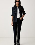 Levi's дънки slim fit дамски 722 HIGH RISE SLIM тъмносини 008MC