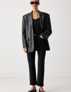 Levi's дънки slim fit дамски RIBCAGE SLIM черни 0081W-0000