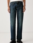 Levi's дънки straight дамски SUPERLOW STRAIGHT тъмносини 0081X