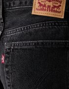 Levi's дънки wide leg дамски MIDDY WIDE LEG черни 0081Z