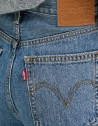 Levi's дънки wide leg дамски RIBCAGE WIDE LEG сини A6081