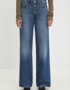 Levi's дънки wide leg дамски RIBCAGE WIDE LEG тъмносини A6081