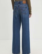 Levi's дънки wide leg дамски RIBCAGE WIDE LEG тъмносини A6081