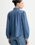 Levi's Дънкова риза JOURNEY WESTERN дамска в синьо със стандартна кройка с класическа яка 003P4
