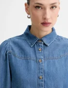 Levi's Дънкова риза JOURNEY WESTERN дамска в синьо със стандартна кройка с класическа яка 003P4
