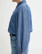 Levi's Дънкова риза JOURNEY WESTERN дамска в синьо със стандартна кройка с класическа яка 003P4