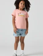 Levi's Детски дънков къс панталон MINI MOM SHORT W EMBROIDER