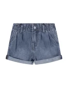 Levi's Детски дънков къс панталон PLEAT PAPER BAG SHORT