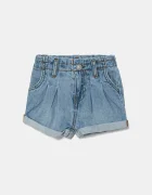 Levi's Детски дънков къс панталон PLEAT PAPER BAG SHORT
