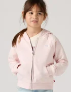 Levi's Детски суичър MEET AND GREET ZIP UP HOOD в розово с качулка с изчистен дизайн 3EP548