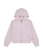 Levi's Детски суичър MEET AND GREET ZIP UP HOOD в розово с качулка с изчистен дизайн 3EP548