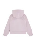 Levi's Детски суичър MEET AND GREET ZIP UP HOOD в розово с качулка с изчистен дизайн 3EP548