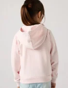 Levi's Детски суичър MEET AND GREET ZIP UP HOOD в розово с качулка с изчистен дизайн 3EP548
