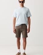 Levi's къс панталон чино мъжки с лен кафяв със стандартна талия 17202