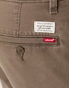 Levi's къс панталон чино мъжки с лен кафяв със стандартна талия 17202