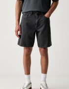 Levi's къс панталон мъжки от деним черен A8461