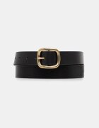 Levi's колан дамски от кожа CAMERON LONG LENGTH черен 005BW
