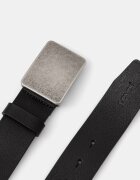 Levi's колан мъжки от кожа RYDER PLAQUE BUCKLE черен 007YX