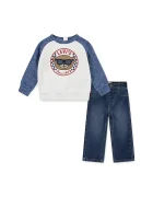 Levi's Комплект за бебета SNIT MOTO CREW & DENIM SET (2 части)