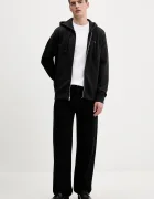 Levi's Памучен суичър THE ORIGINAL HM ZIP UP в черно с качулка изчистен дизайн 34584-0016