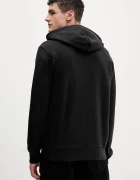Levi's Памучен суичър THE ORIGINAL HM ZIP UP в черно с качулка изчистен дизайн 34584-0016