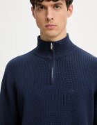 Levi's пуловер мъжки с добавена вълна LIGHTWEIGHT HM QUARTER ZIP син 0058U
