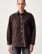 Levi's риза дамска от джинс IRIS OVERSHIRT кафява 001SS