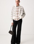 Levi's риза дамска от памук JUNA WESTERN бежова на каре 0082U